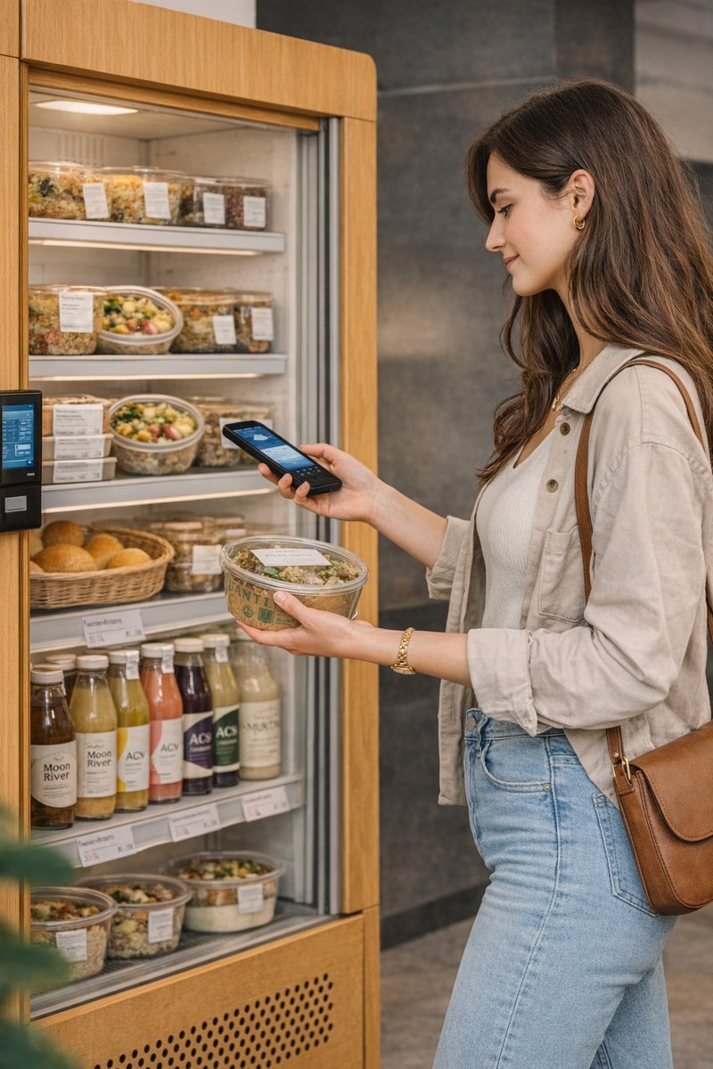 Studierende genießen frische Mahlzeiten an der Universität
