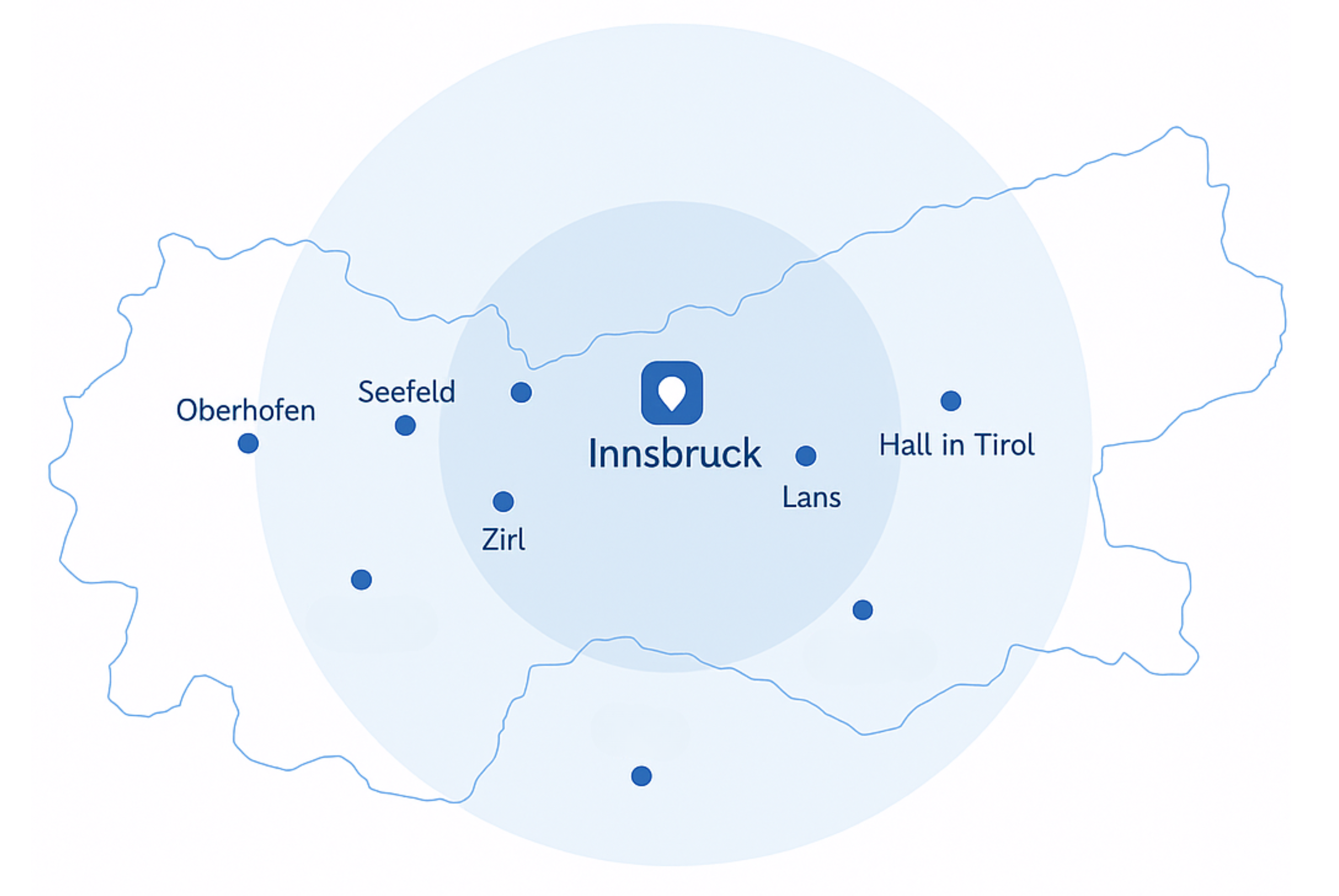 JausenKast'l Liefergebiet — Innsbruck und Umgebung