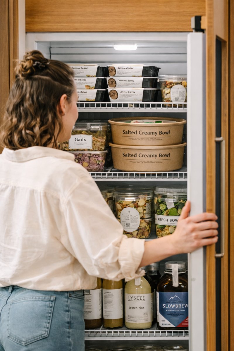 Mitarbeiterin greift in den JausenKast'l