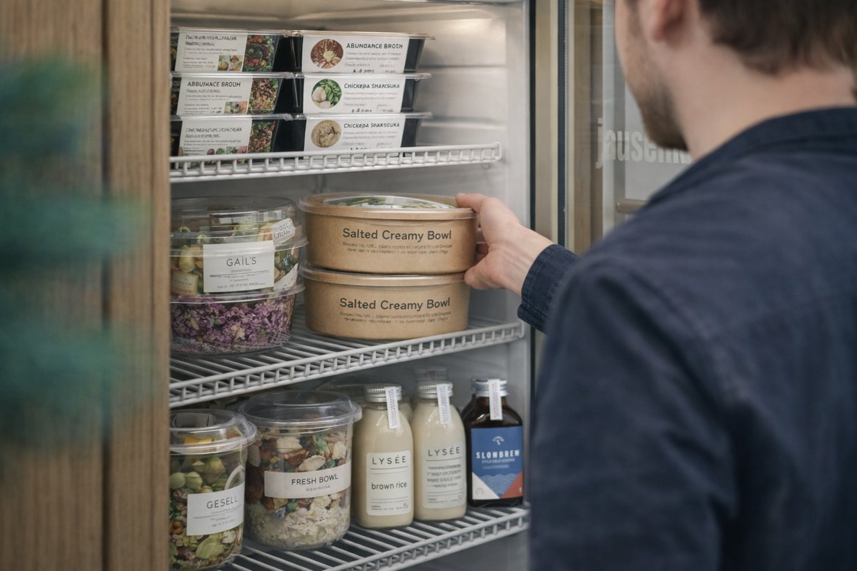 Mann greift in den JausenKast'l